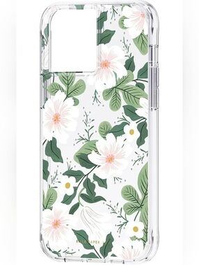 NWOT Apple iPhone 13 Pro Max Rifle Paper Co Clear Floral Phone Case